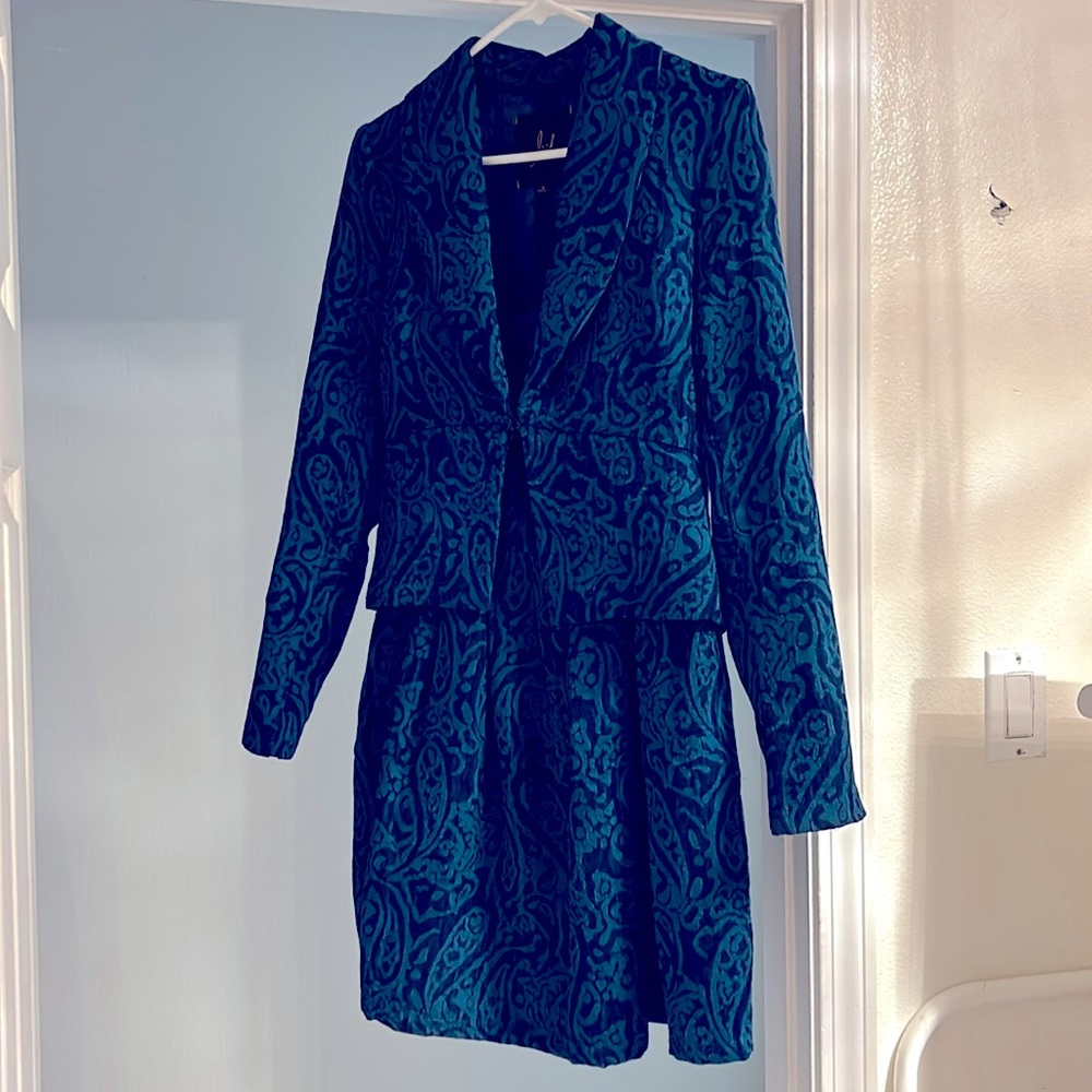 Dress and coat combo.